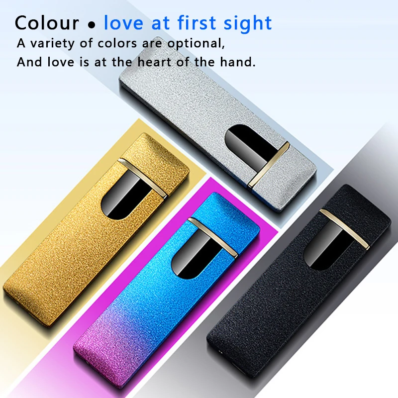 Screen USB Electronic Charging Lighter Touch Induction Windproof Smock Cigarette Classic High-end Gift Box | Мебель