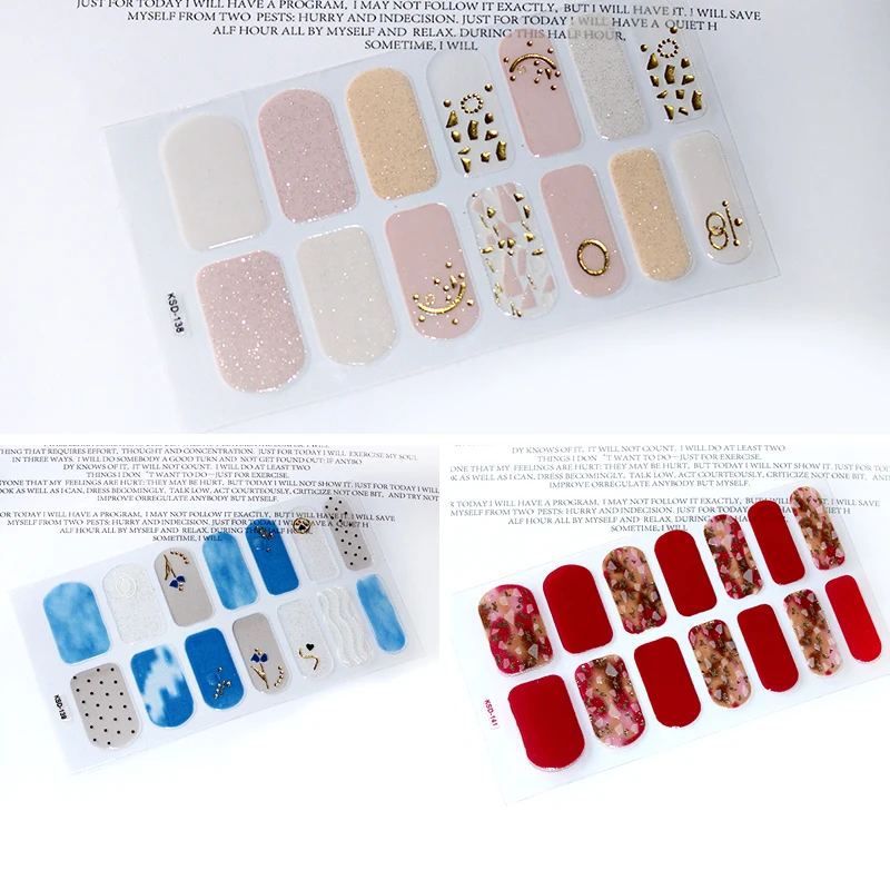 

Hot Nail Decoration Manicure Toe False Nails Full Cover Waterproof Women Feet Nail Stickers 2018 New Nail Art Girls