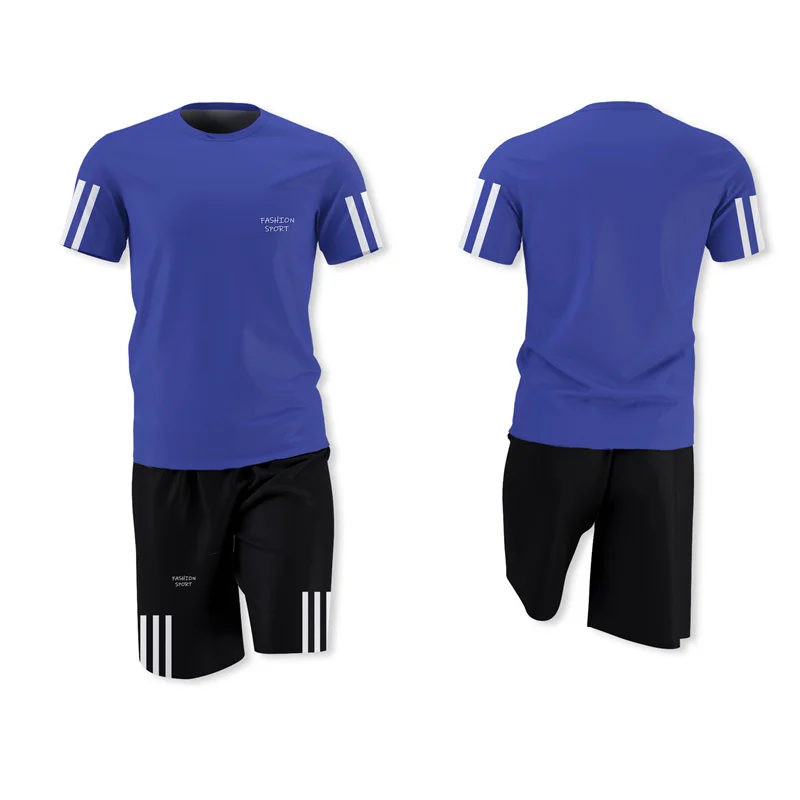 

2021 Summer Fashion Brand Short Sleeve Tracksuit Men Set Simplicity Print T-Shirt Shorts Fitness Casual Outdoor Movement Suit5XL