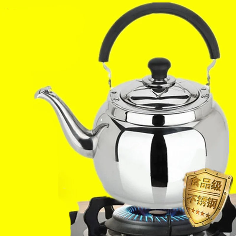 Утолщенный чайник газовый из нержавеющей стали большой объем свисток бытовой