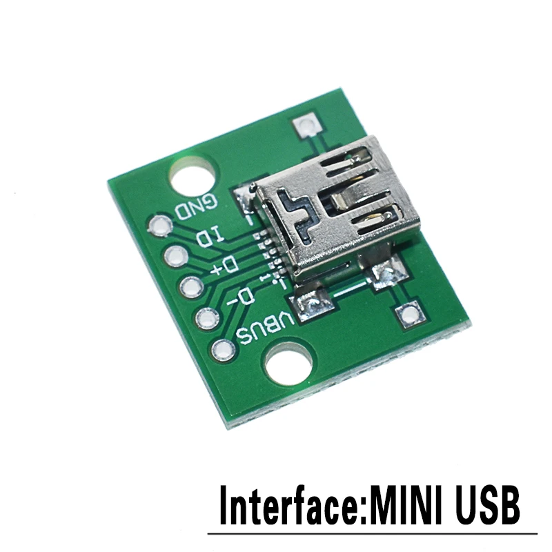 AEAK 5 шт. USB Мужской разъем/Мини MICRO USB для DIP адаптер гнездовой разъем 2,54 Разъем b type-C USB2.0 3,0 PCB конвертер