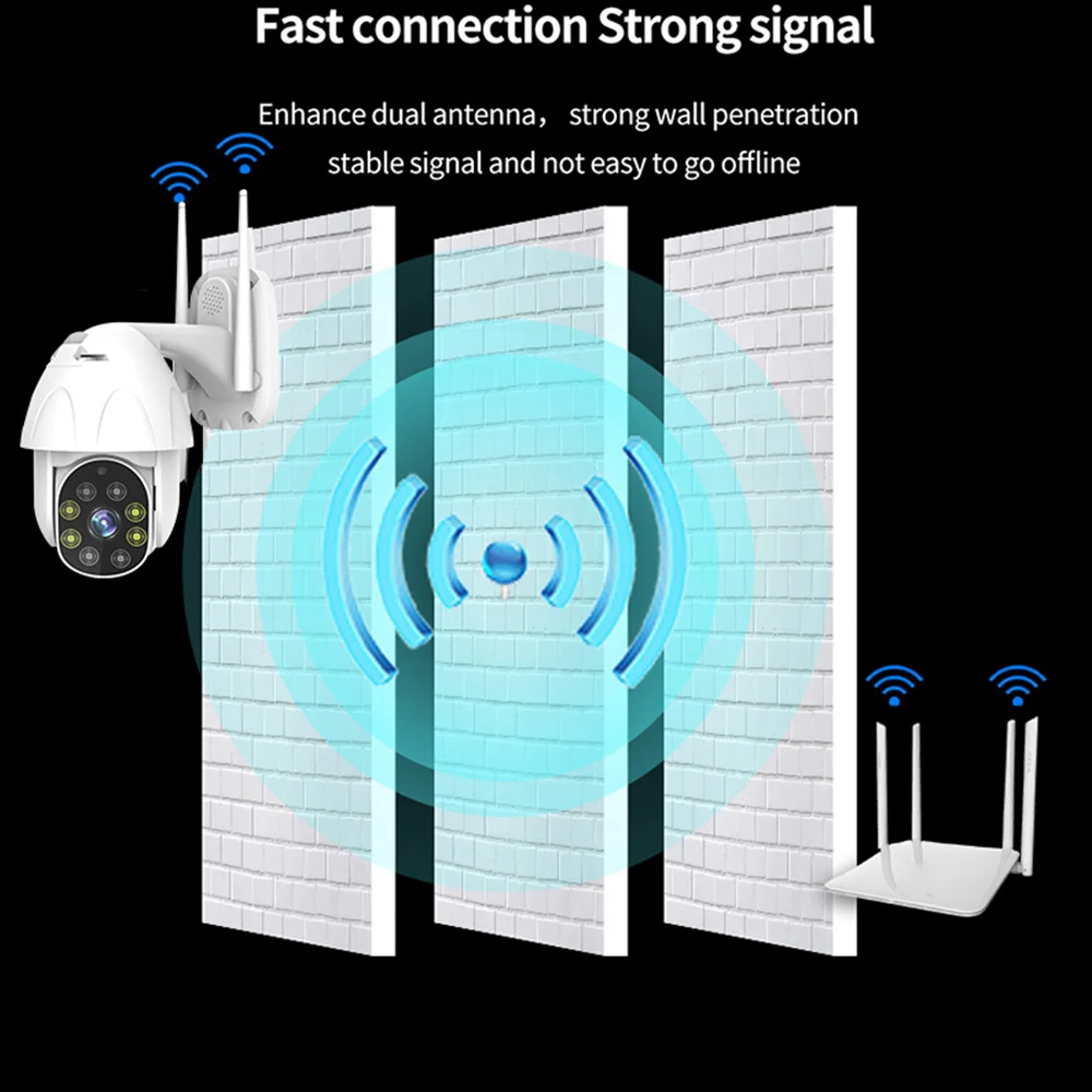 Беспроводной Камера Безопасности HD 1080P PoE IP PTZ IP Камера Wi-Fi на открытом воздухе Водонепроницаемый 2 Way аудио автоматического отслеживания домашнего наблюдения CCTV Камера