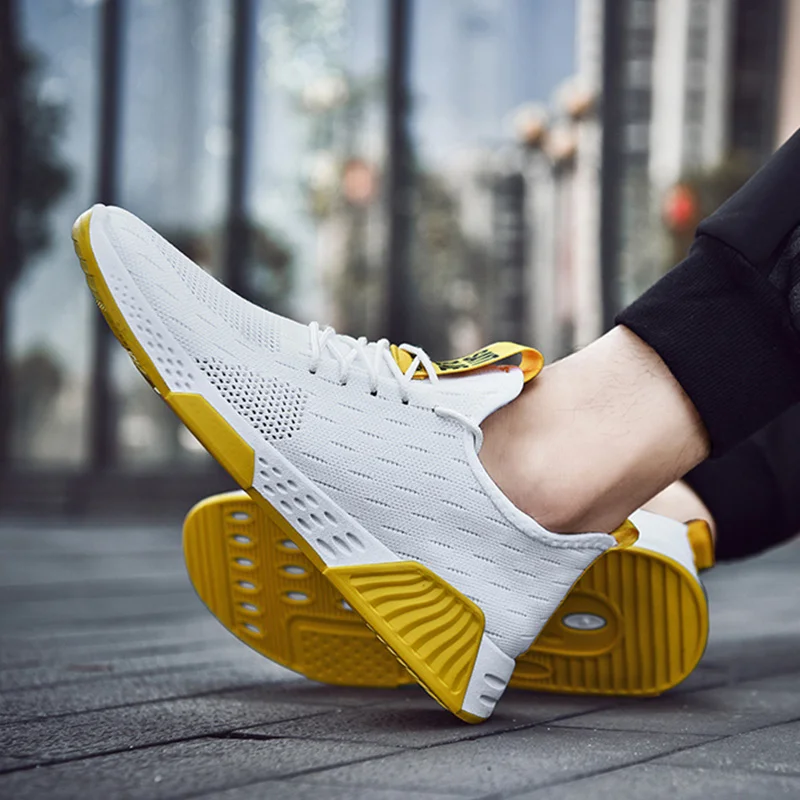 Men's Sport Running Shoes Spring Summer Flats Soft Sole Sneakers Breathable Mesh Outdoor Athletic Light Male | Спорт и