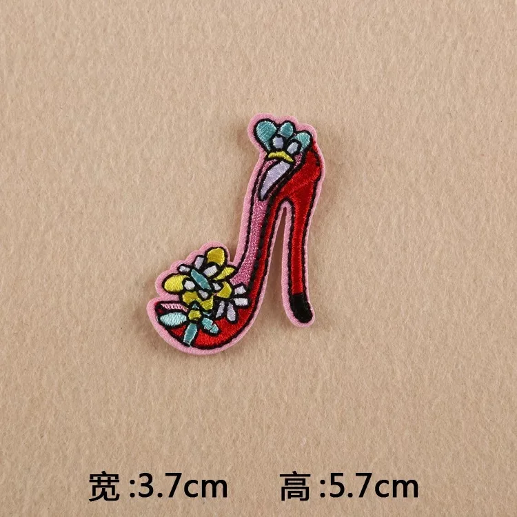 Забавная красивая форма губ на высоком каблуке зонтик вышитая одежда Сделай Сам