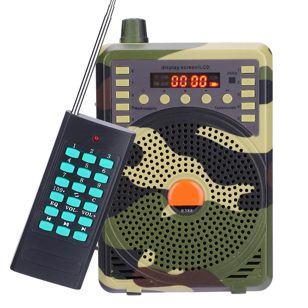 구매 휴대용 전자 조류 발신자 사냥 미끼 통화 MP3 스피커 원격 컨트롤러 키트 (EU 플러그) 마이크