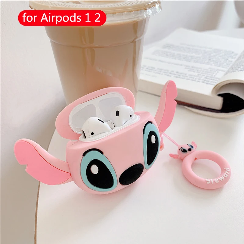 Для Apple Airpods чехол силиконовые милые аксессуары для мультяшных Airpods 2 Наушники коробка Беспроводная bluetooth-гарнитура защитный чехол