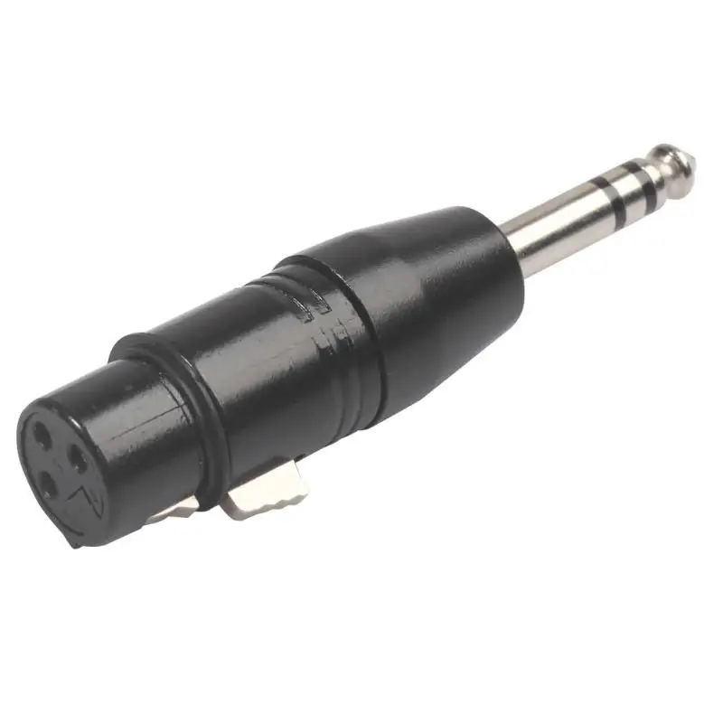 Позолоченный Аудио адаптер 3 Pin XLR Mic Женский до 6 35 мм Мужской усилитель для