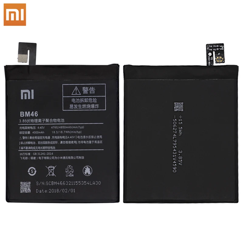 Аккумулятор Xiaomi BM46 для Xiaomi Redmi Note 3 5 5A 7 для Redmi Note 3 Pro 6 Pro BN45 BN31 BN48 BN4A запасные аккумуляторы
