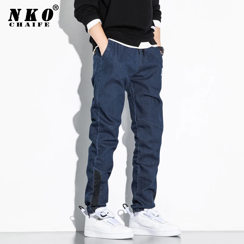 

CHAIFENKO Plus Size Jeans Men New Fashion Harajuku Joggers Trousers Pants Men Hip Hop Streetwear Casual Brand Cargo Jeans M-8XL