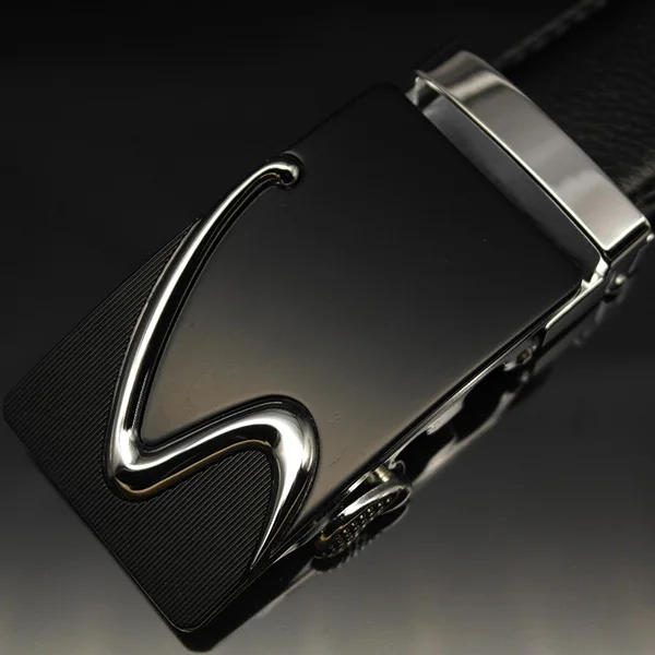 ne330 A New Men Belt Male Genuine Leather Strap Belts For Men Top Quality Automatic Buckle black Belts Cummerbunds cinturon hombre - Цвет: ne330 A