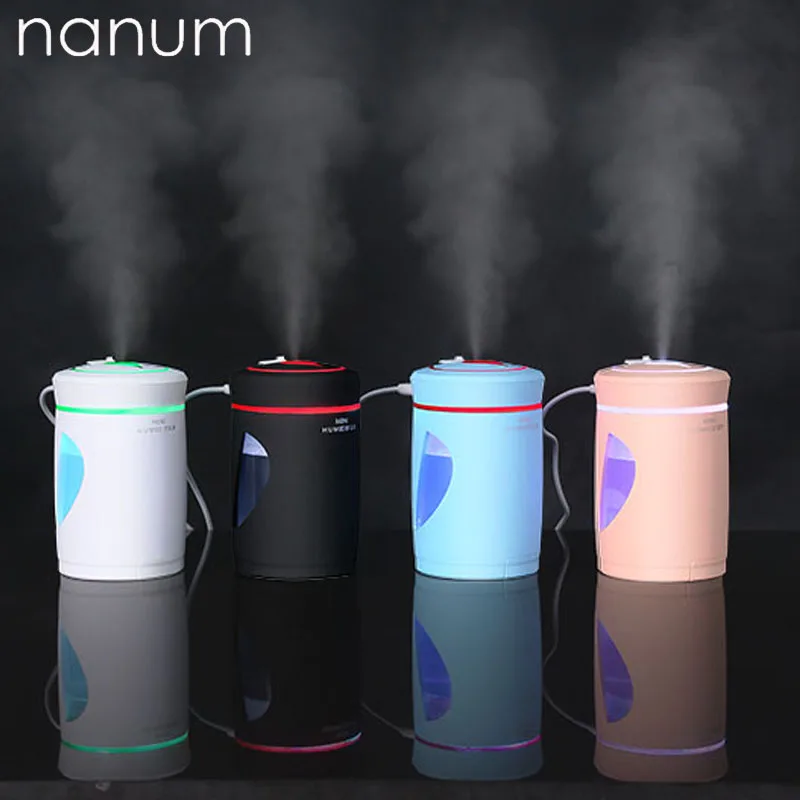 

4 in 1 Aroma Diffuser Woodpecker Humidifier Mini Air Purifier Mobile phone holder Essential Oil Diffuser LED Night Light USB Fan