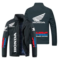 honda motorcycle racing jacket honda wing logo printed jacket slim fashion outdoor sportswear casual windbreaker cycling apparel