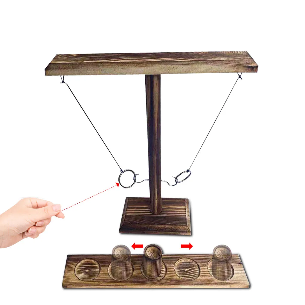 Алкогольная игра игрушка деревянный крюк и кольцеброс Битва Игра Головоломка