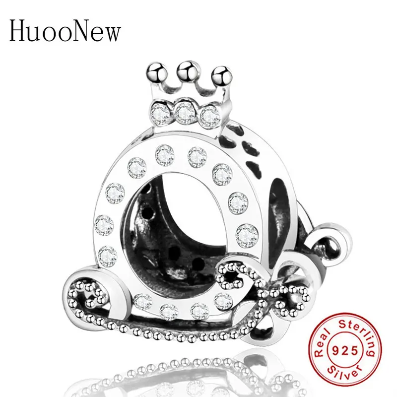 HN1175 HuooNew, браслет Pandora, 925 пробы, серебряный, черный и белый цвета, эмаль, тайцзи, иньян, бусины, изготовление, подарок - Цвет: HN1175