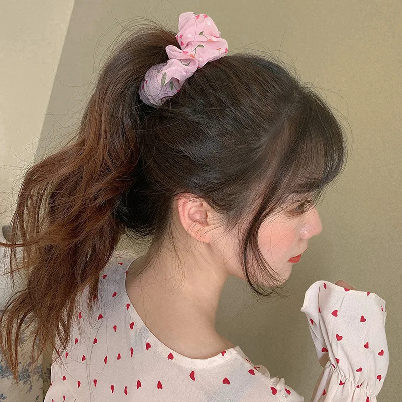 Аксессуары для волос простая резинка вишневого цвета прозрачная сетчатая пряжа