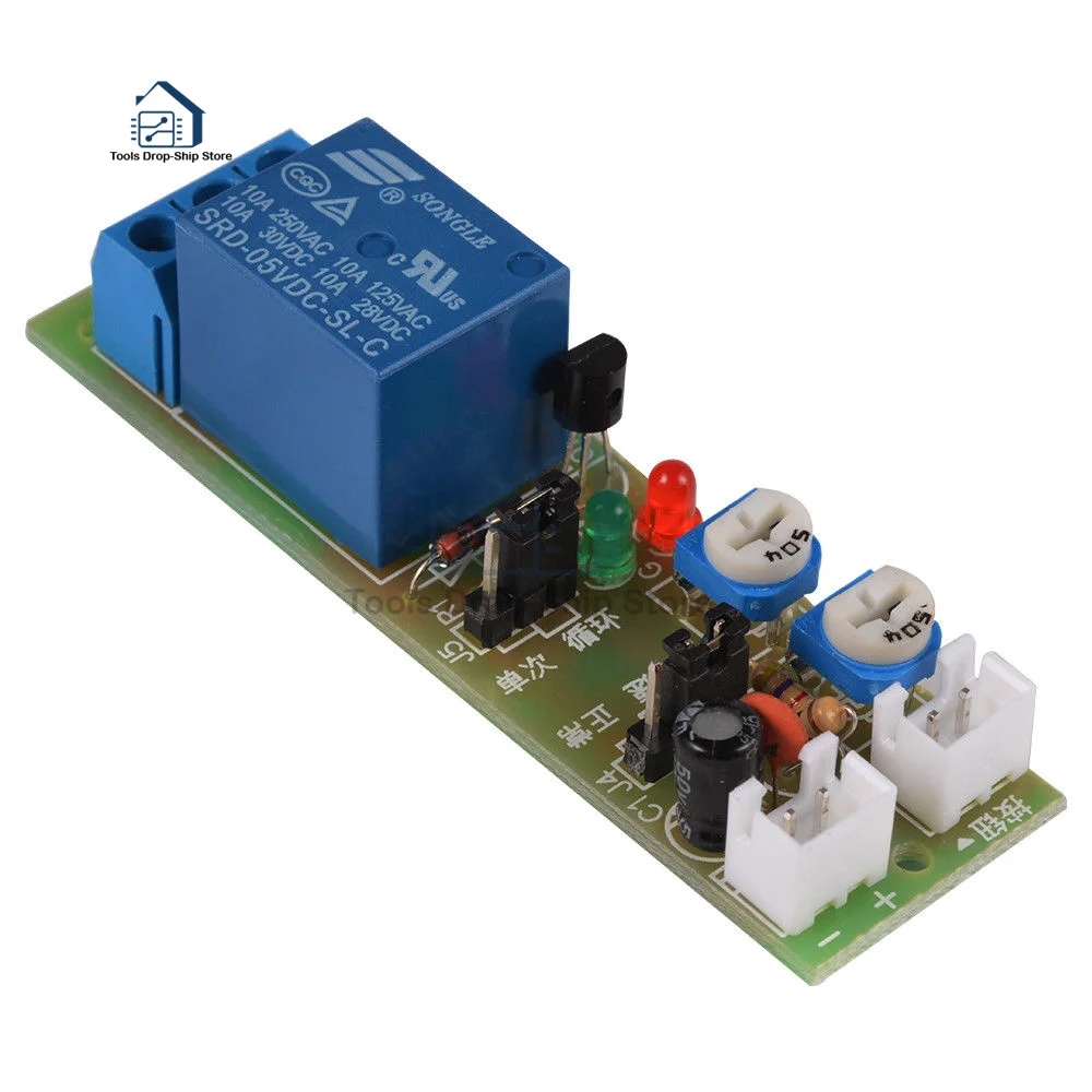 

Adjustable Cycle Timer Delay On/Off Switch Power Supply Relay Module DC 5V 12V 24V Timer Relay Module with Cable (0-60 Minutes)