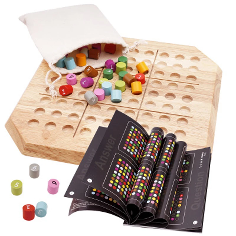 

Деревянная игра в шахматы судоку, качественная деревянная головоломка, обучающие игрушки для детей, развивающая игрушка-пазл для развития ...