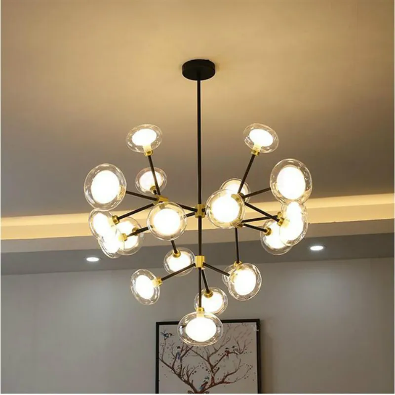 Современный стеклянный шар люстра для гостиной дизайн кухни ветка подвесной