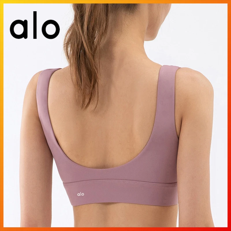 Alo Yoga 2021 Summer Sexy Women's Sports Bra Four-color Diamond Neckline Underwear Fitness Exercise Running Tube Top DS63 | Спорт и