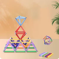 new 156pcsset mini bead stick geometric figure magnet bars metal ball design blocks construction toys for kid intelligence gift