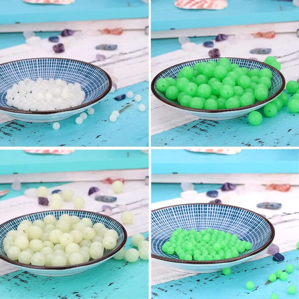 100 шт. рыболовная Ночная Рыбалка Поплавки бусины приманки мячи приманка