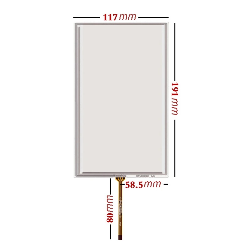 

Оригинальный 8-дюймовый оригинальный резистивный сенсорный экран 191*117 мм, запасная деталь для летающих песен 191*117 мм, 4 провода, 4 провода