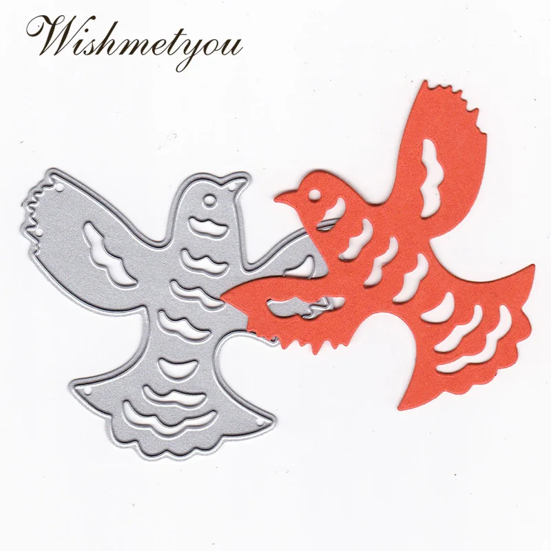 WISHMETYOU металлические режущие штампы большая птица парит скрапбукинга фото книга