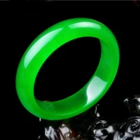 genuine natural green jade bangle bracelet jadeite chinese hand carved charm jewelry accessories amulet fashion men women gifts