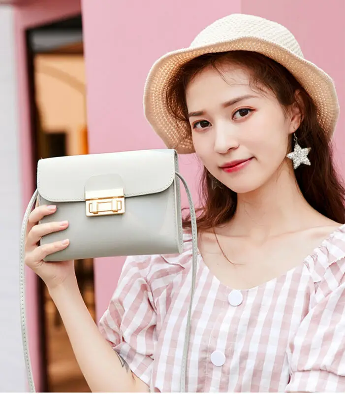 Уникальные женские маленькие квадратные сумки с замком сумка на плечо из