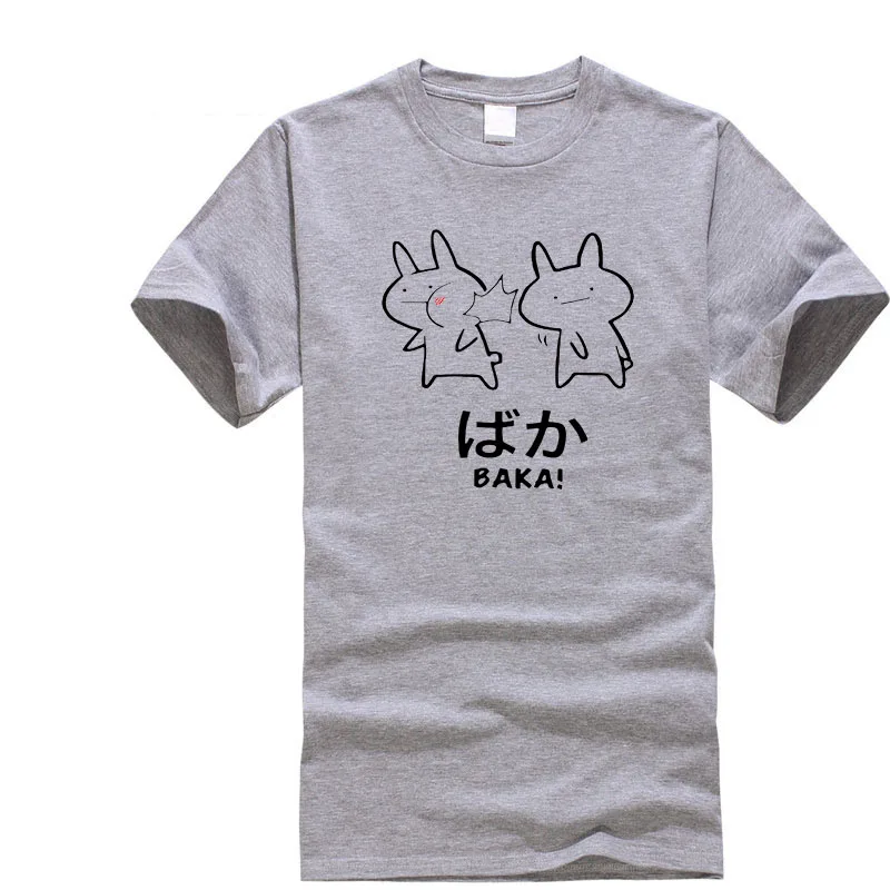 Модная футболка Baka Rabbit slap Япония Забавные топы аниме мужские и женские хлопковые