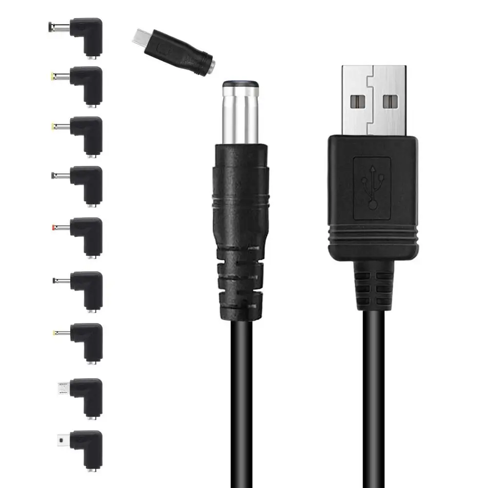 USB для DC 5 5x2 1 мм штепсельный шнур питания с 10 разъемами роутеров мини вентиляторов