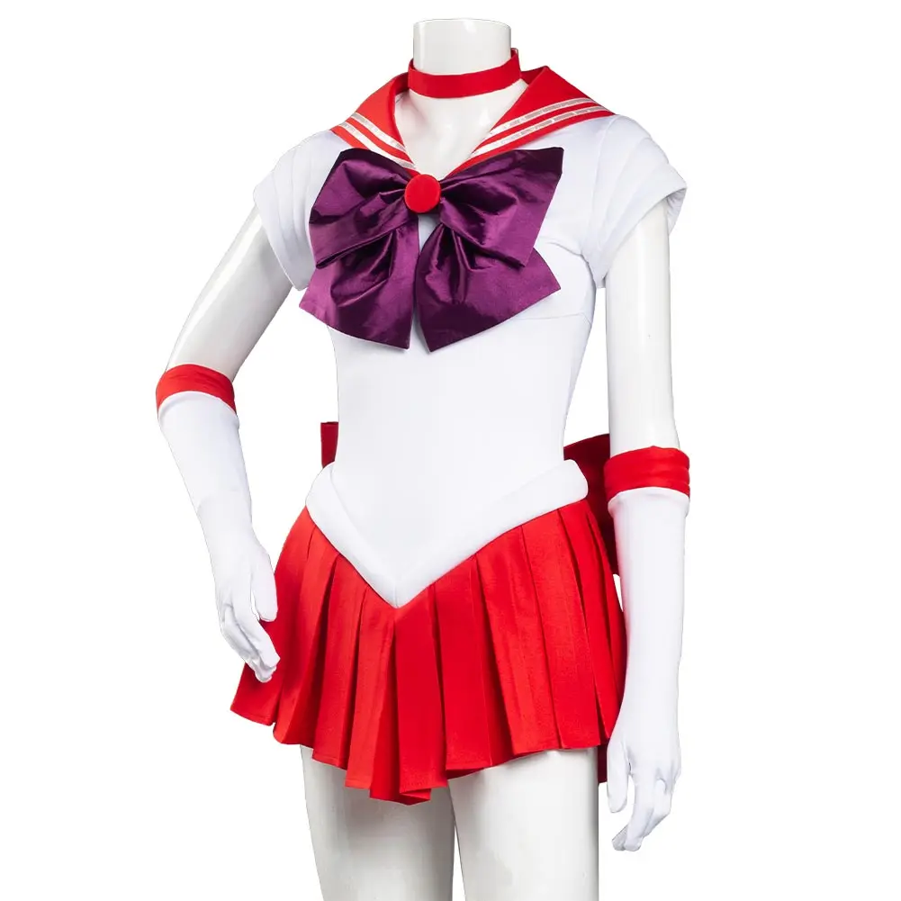 

Sailor Moon Hino Rei Cosplay Costume Uniform Dress Outfits Halloween Carnival Suit women girl summer uniform dress
