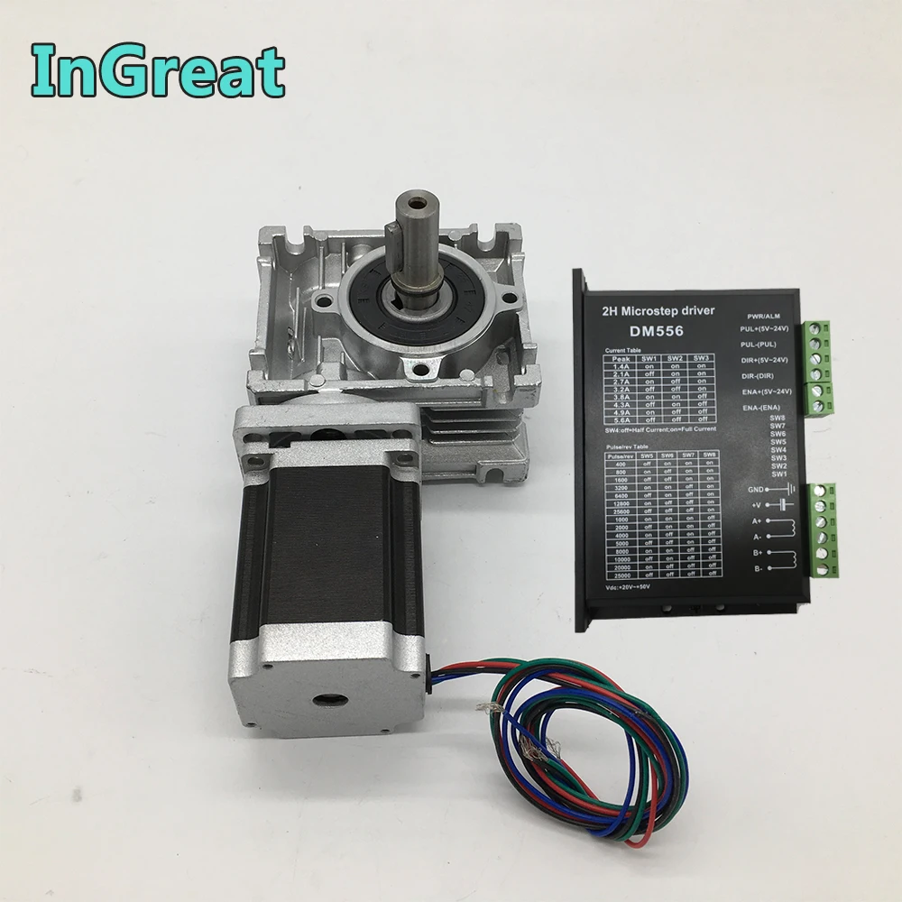 Коэффициент 20:1 турбинный червячный редуктор RV030 скорости с шаговым двигателем