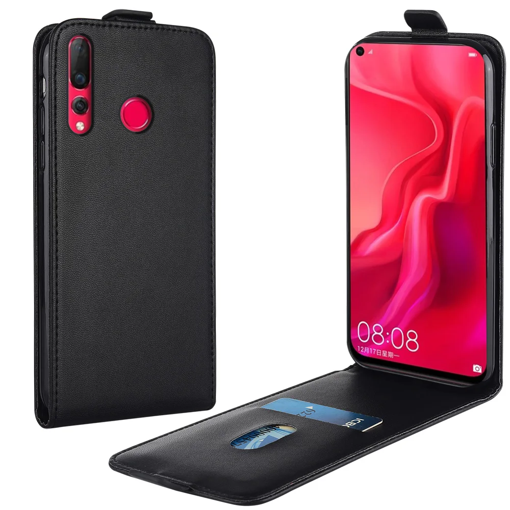 Кожаный чехол-книжка с вертикальной крышкой для Huawei Nova 4