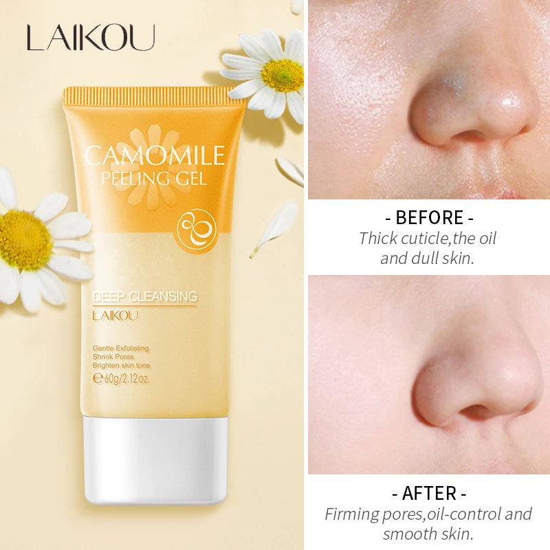 60 мл ромашки Отшелушивающий пилинг гель скраб для лица глубокого увлажнения