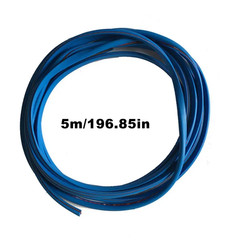 5m blue Автомобильная полоса против столкновений, уплотнение края двери, невидимая устойчивая к царапинам Декоративная полоса для защиты корпуса - Цвет: 5m blue