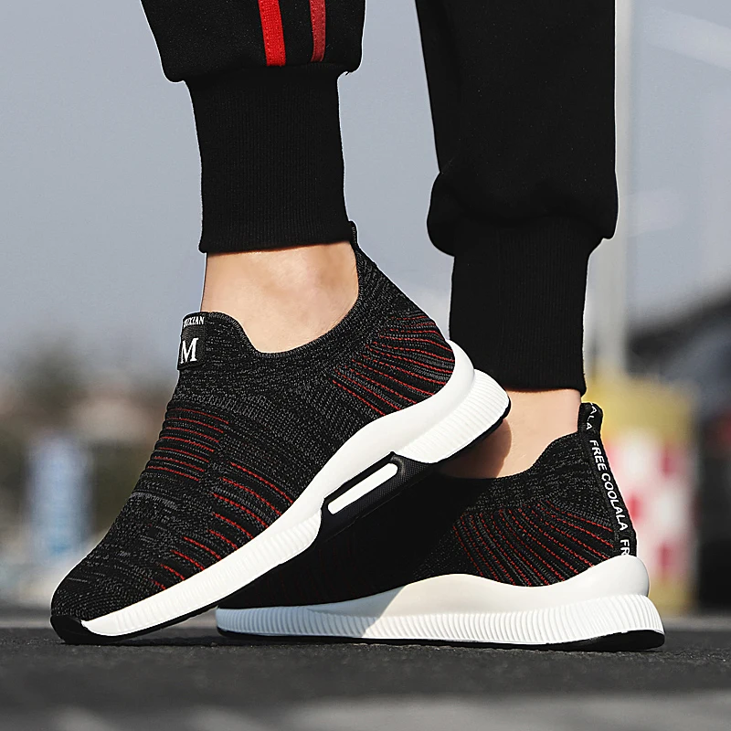 

Summer Men's Casual Shoes Flying Woven Inner Height Men's Shoes Sneakers High Quality Comfortable Lightweight Anti-Odor Shoes