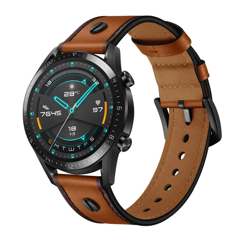 Смарт часы для Huawei watch GT 2e/GT 2 46 мм/Honor magic dearm кожаный ремешок 22 мм спортивный honor magic2