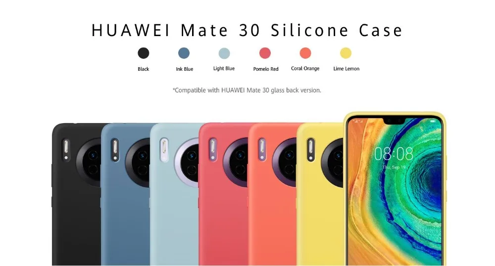 HUAWEI Коврики 30 Pro Чехол официальный Мягкая силиконовая резина Коврики риал 4 Угловая защита