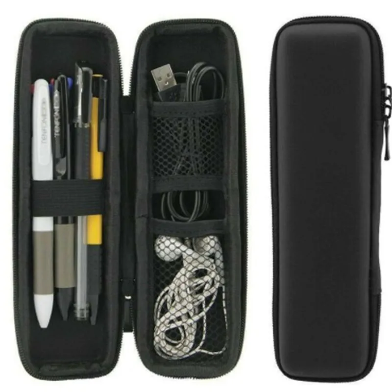 

Black Makeup Brushes Case Waterproof Double Zipper Cosmetic Bag Portable Travel Cosmetic Brush Holder Pencil Pen Storage Bags