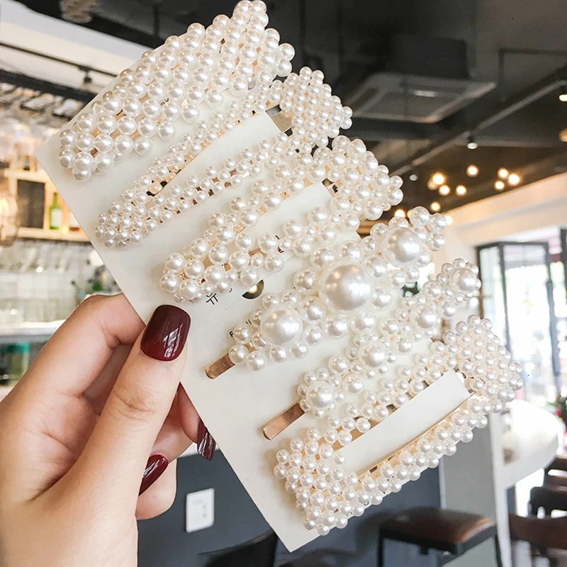 Жемчужные заколки для волос женщин новые корейские модные аксессуары трендовые
