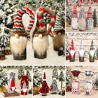 Пылезащитный чехол для винной бутылки, рождественские украшения, для дома, 2021, Рождественское украшение, новый год, 2022, рождественские подарки