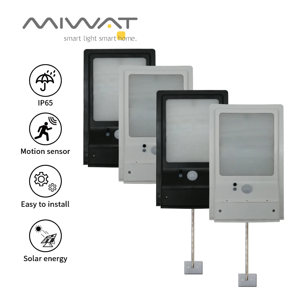 48 светодиодов Открытый Солнечный свет стены движения PIR датчик солнечной лампы