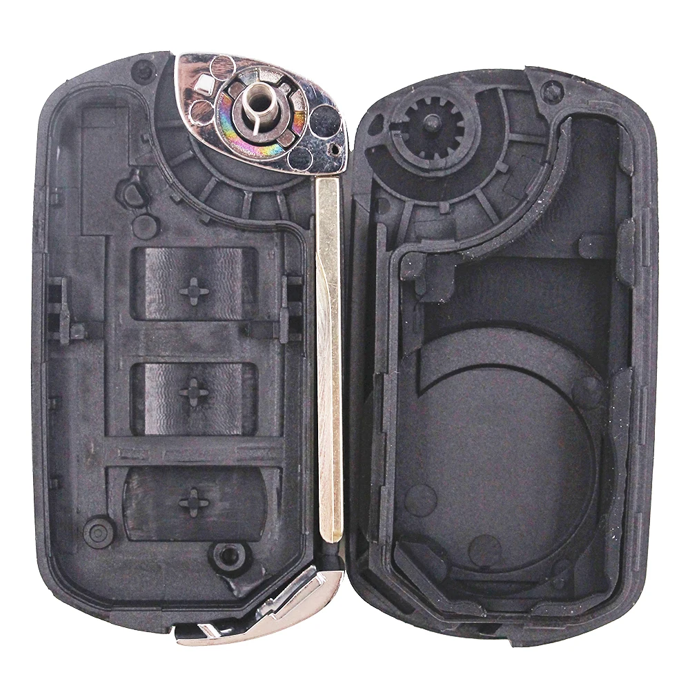 

Keyecu Replacement Remote Key Shell Case Fob for Land Rover LR3 Discovery Range Rover Sport - 3 Buttons - Uncut 38# Blade