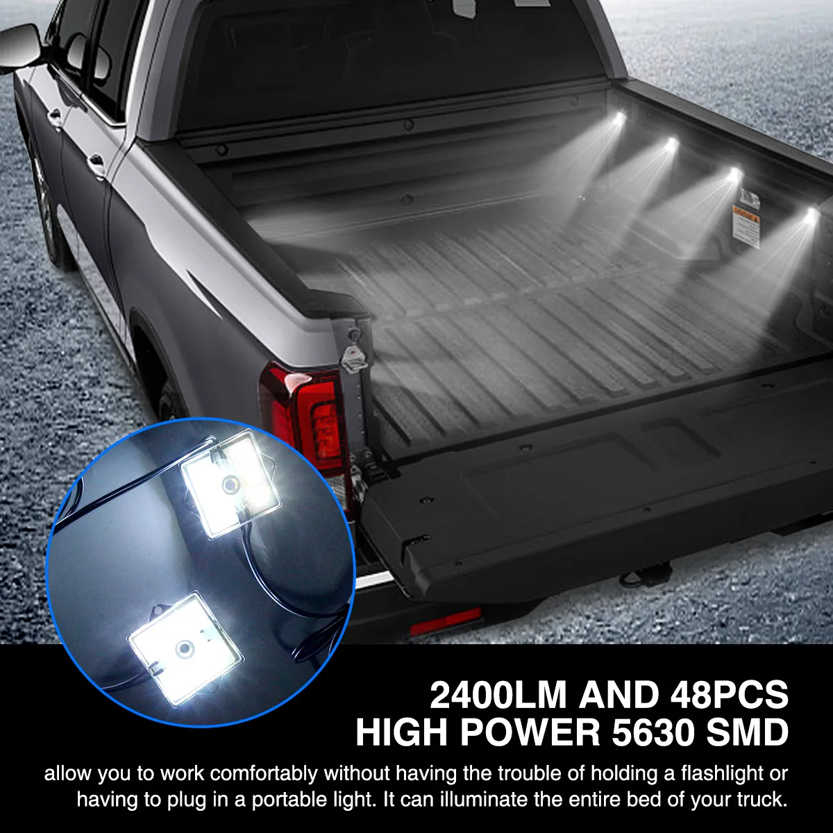 48 Светодиодный 12V Интерьер светильник багажник чтения для Toyota Tundra Chevy лодки RV