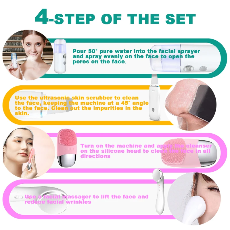 ультразвуковая чистка лица аппарат для чистки Аппарат Ультразвуковой пор и