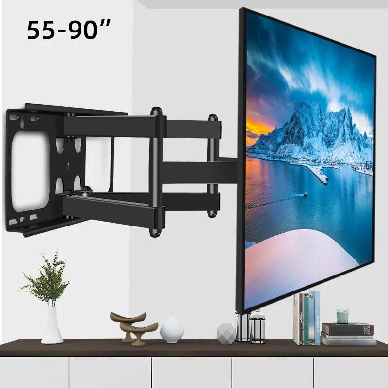 

Настенное крепление для телевизора HILLPORT Full Motion телескопическая рама, регулируемый кронштейн большого размера, LCD LED, плазменный, плоский, на...