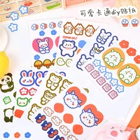 korean ins cartoon animals cute stickers sealing paster girl hand book mobile phone diy creative decorative stickers stationery
