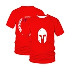 Новинка лета 2021, футболка с 3D принтом спартанцев для мужчин и женщин, трехсторонняя спартанская футболка с 3D принтом, Мужская футболка плюс