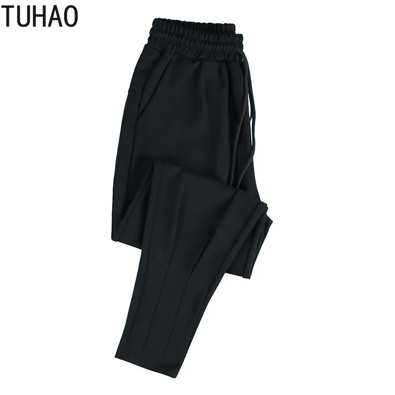 

TUHAO Extra Large Size 9XL 8XL 7XL 6XL Women's Autumn Harem Pants Cargo Pant Woman Plus Size Female Casual black Trousers WM23